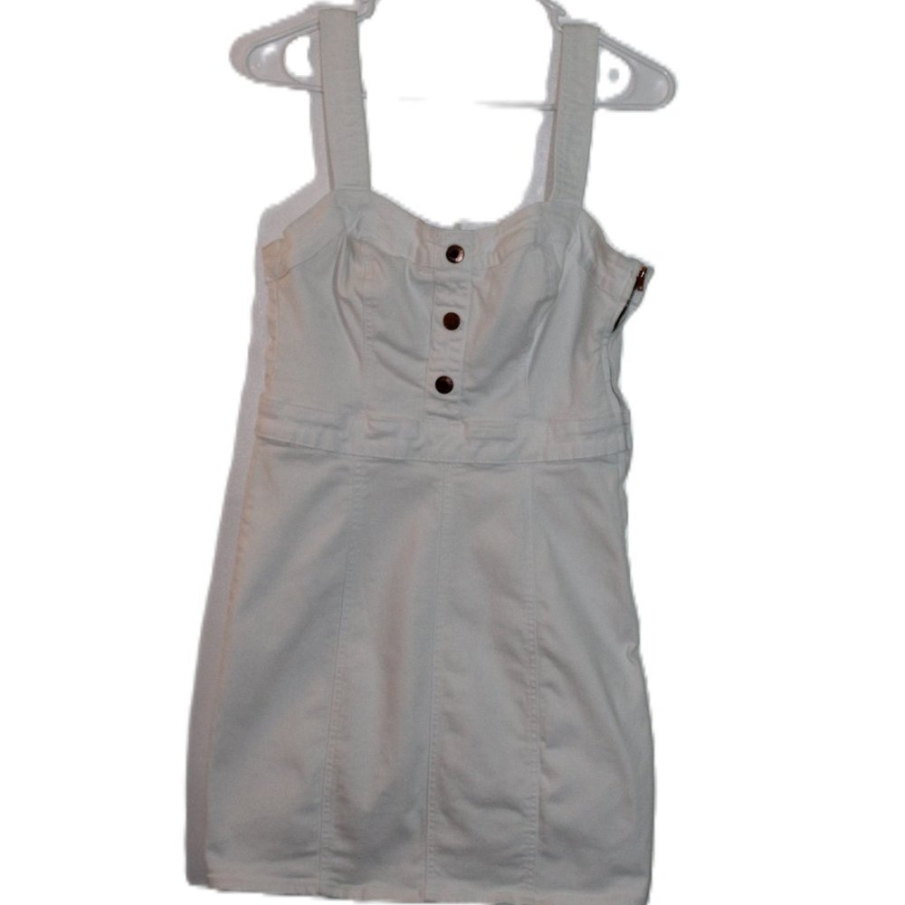 Guess White Overall Dress Size Jrs L